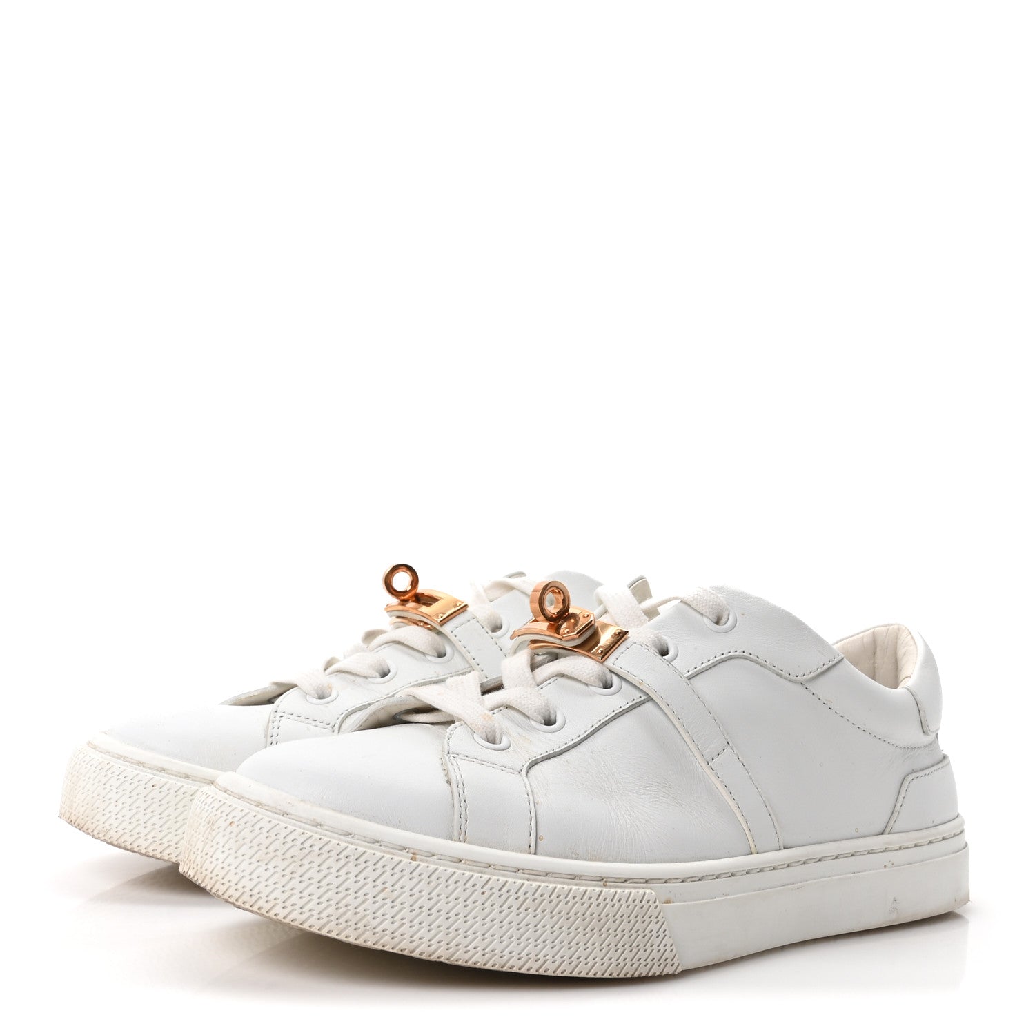 Hermes Calfskin Day Sneakers 37.5 White 4 of 10