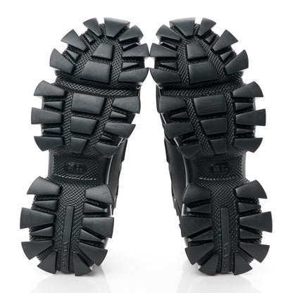 Prada Rubber Knit Fabric Iridescent Mens Cloudbust Thunder Sneakers 8 Black 5 of 9