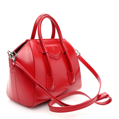 Givenchy Box Calfskin Mini Lock Antigona Shoulder Bag Red 3 of 9