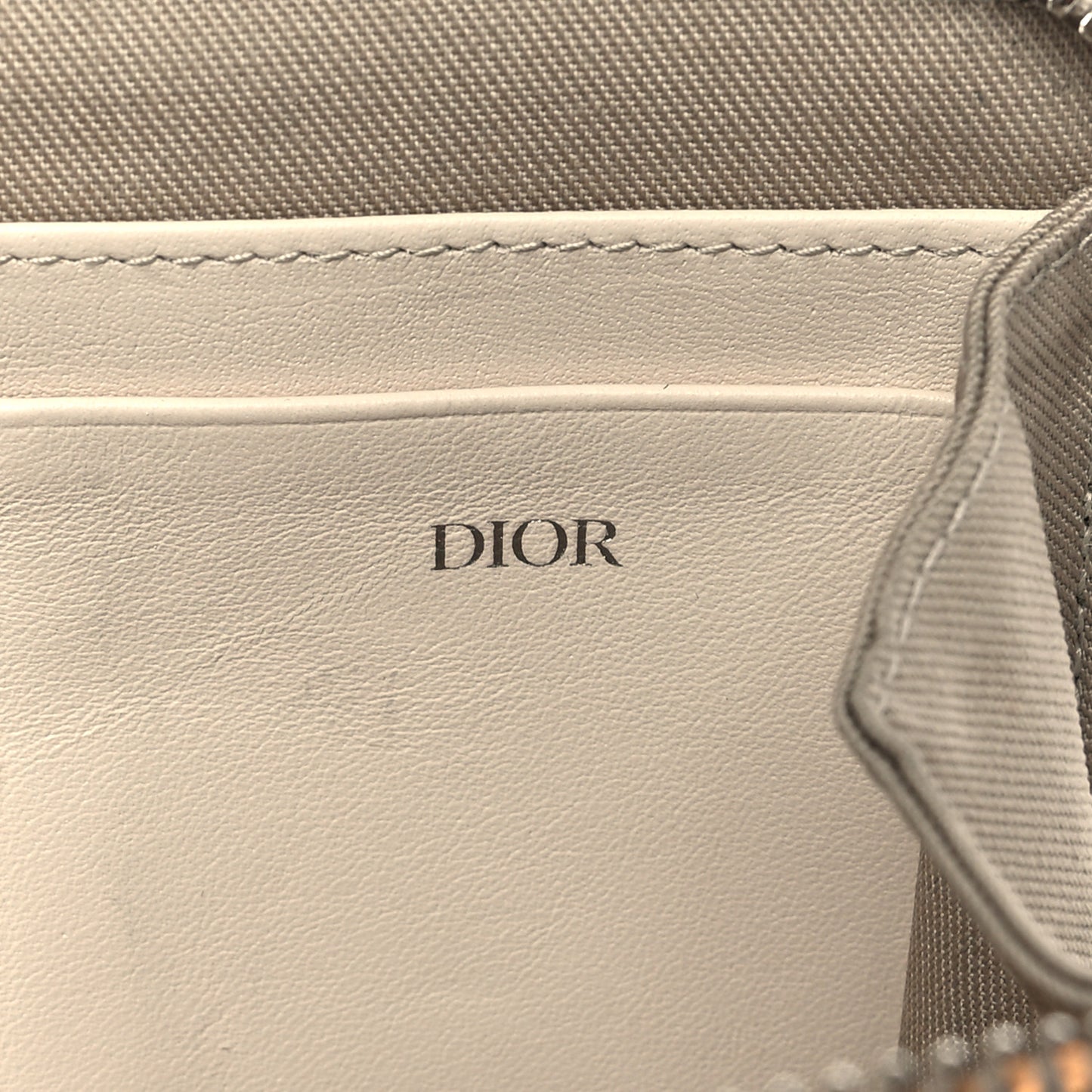 Coated Canvas CD Diamond Messenger Pouch Natural