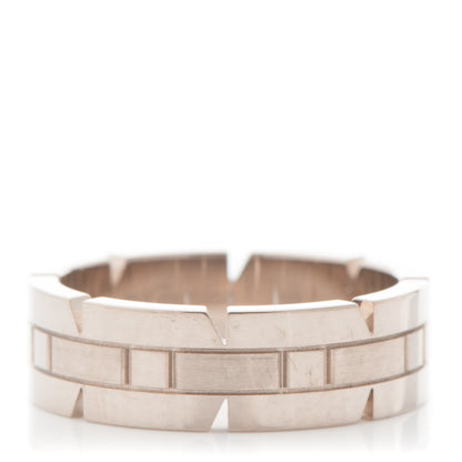 Cartier 18K White Gold Tank Francaise Ring 62 10 1 of 4