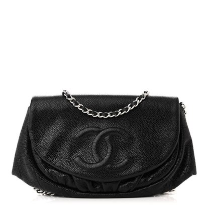 Chanel Caviar Half Moon Wallet On Chain WOC Black 1 of 13