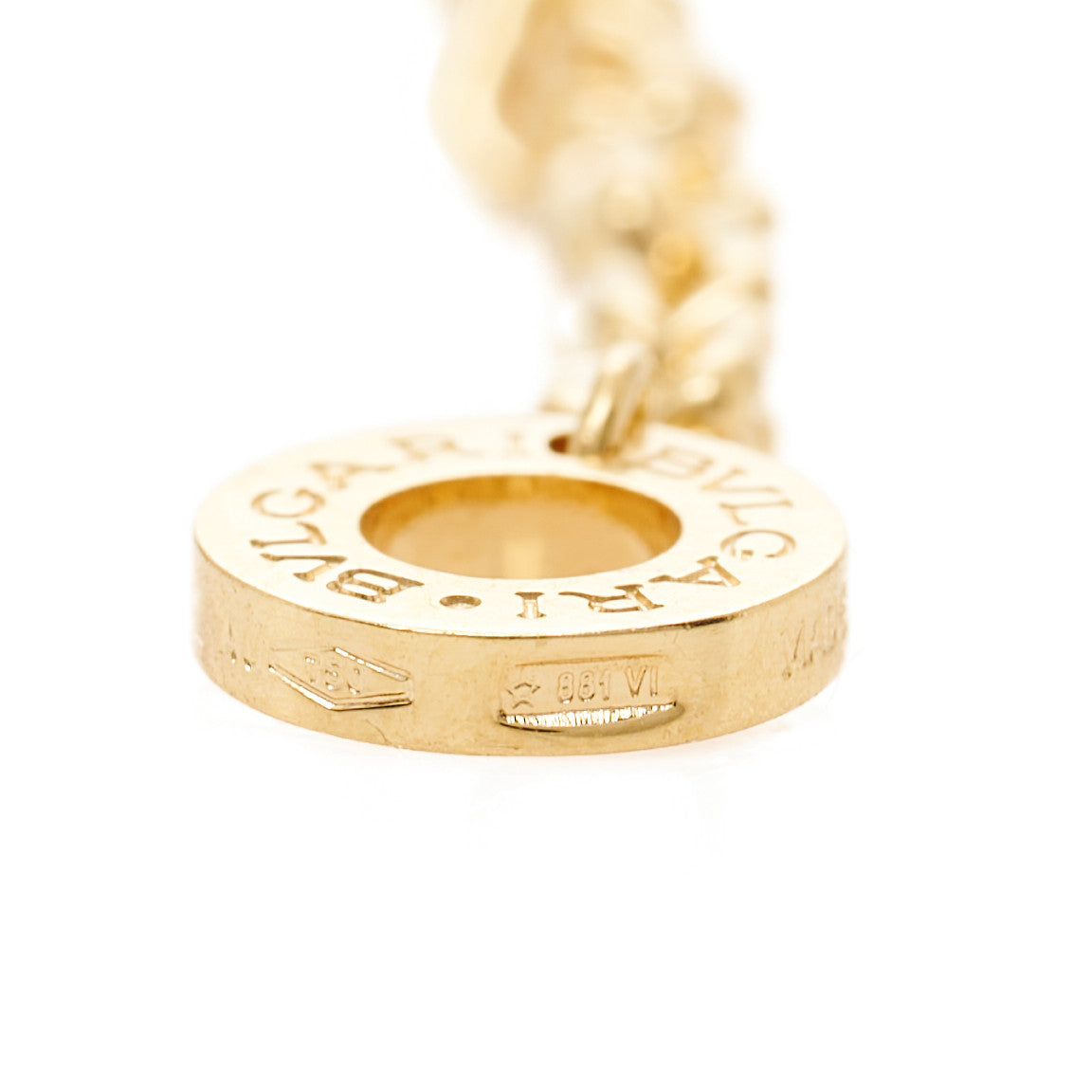 18K Yellow Gold Diamond B.Zero1 Rock Pendant Necklace