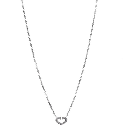 Cartier 18K White Gold Diamond Small Hearts and Symbols Pendant Necklace 1 of 7