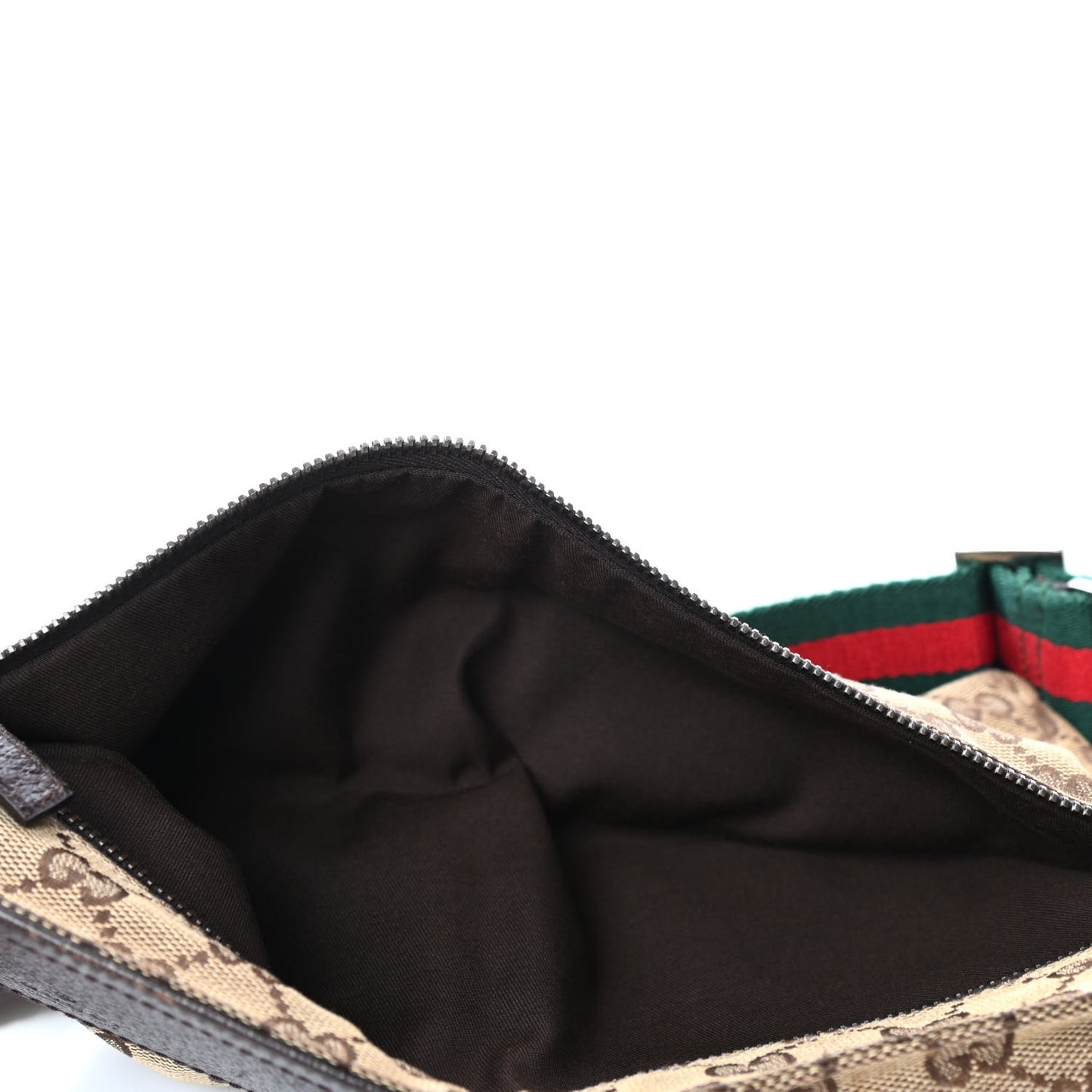 Monogram Web Belt Bag Dark Brown