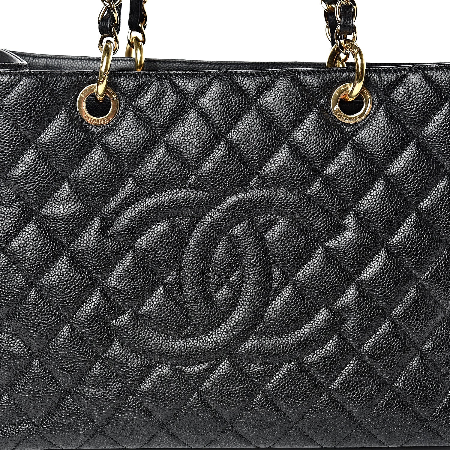 Chanel Caviar Quilted Grand Shopping Tote GST Black 7 of 11