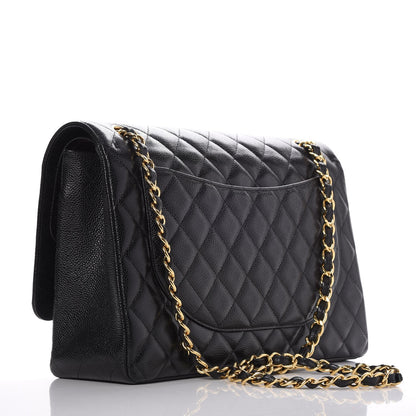 Chanel Caviar Quilted Maxi Double Flap Black 3 of 8