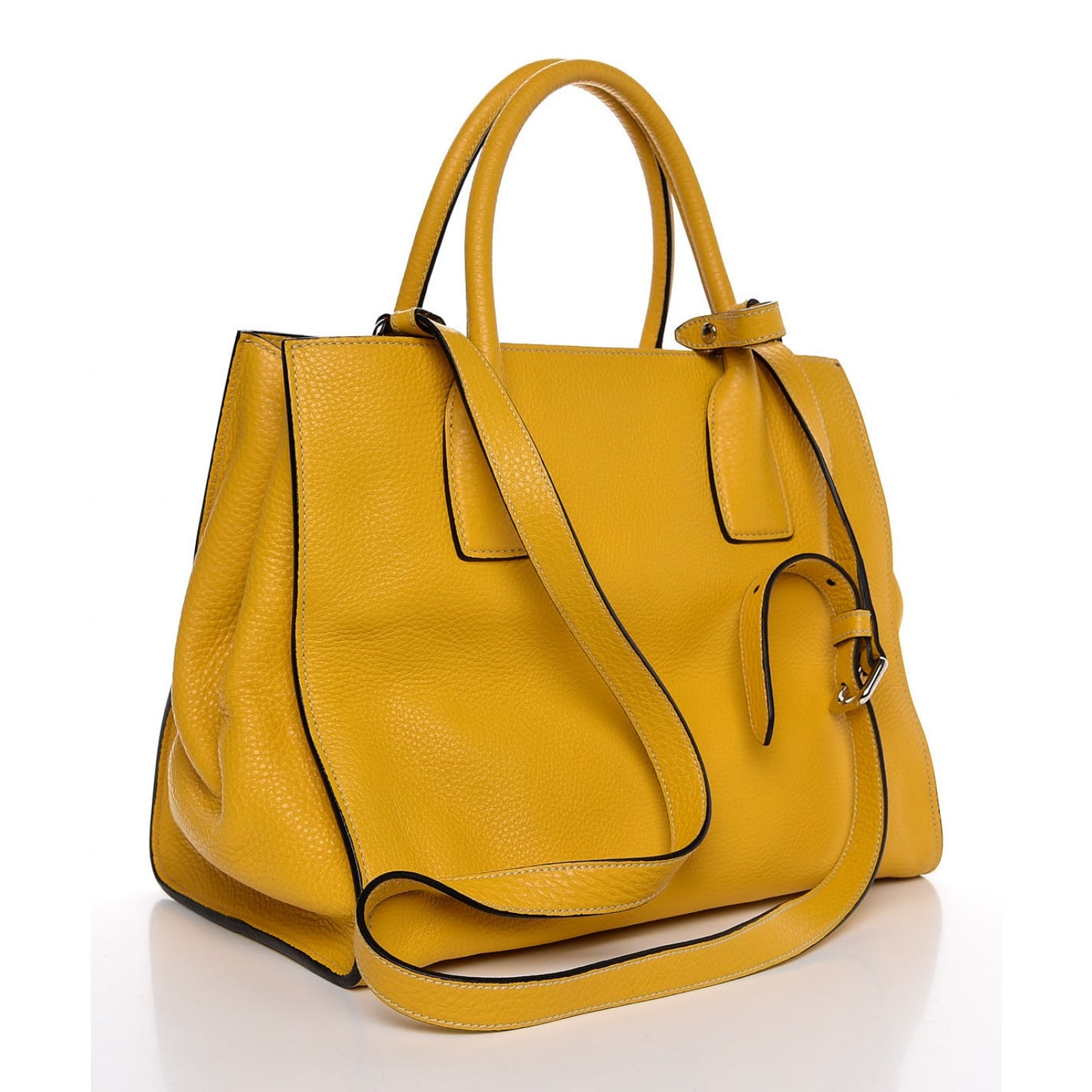 Vitello Daino Twin Pocket Tote Mimosa