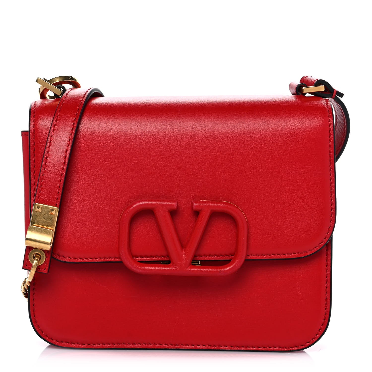 Valentino Garavani Smooth Calfskin Small VSling Shoulder Bag Red 1 of 10