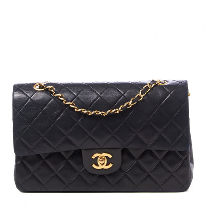 Chanel Lambskin Quilted Medium Double Flap Black 1 of 9