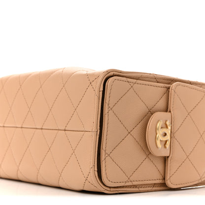 Chanel Caviar Quilted Mini Chanel 25 Handbag Beige 10 of 10