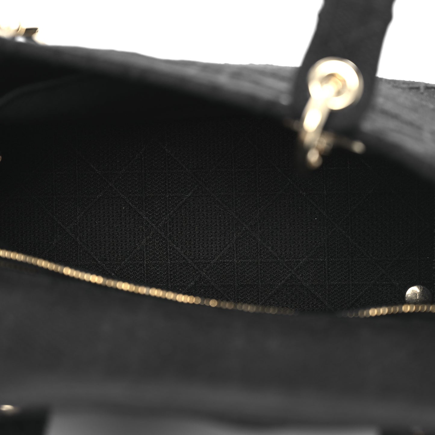 Canvas Embroidered Cannage Medium Lady D-Lite Black