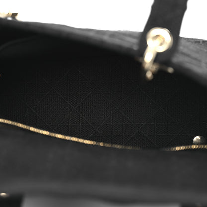 Christian Dior Canvas Embroidered Cannage Medium Lady D-Lite Black 5 of 12