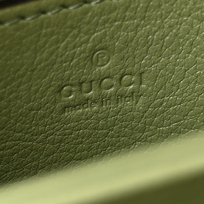 Gucci Roxy Calfskin Web Mini Blondie Shoulder Bag Salamander Green 6 of 11