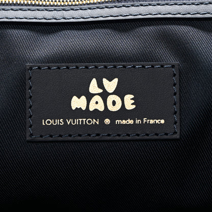 Louis Vuitton X NIGO Taurillon Monogram Denim Drip Keepall Bandouliere 50 Blue 5 of 9