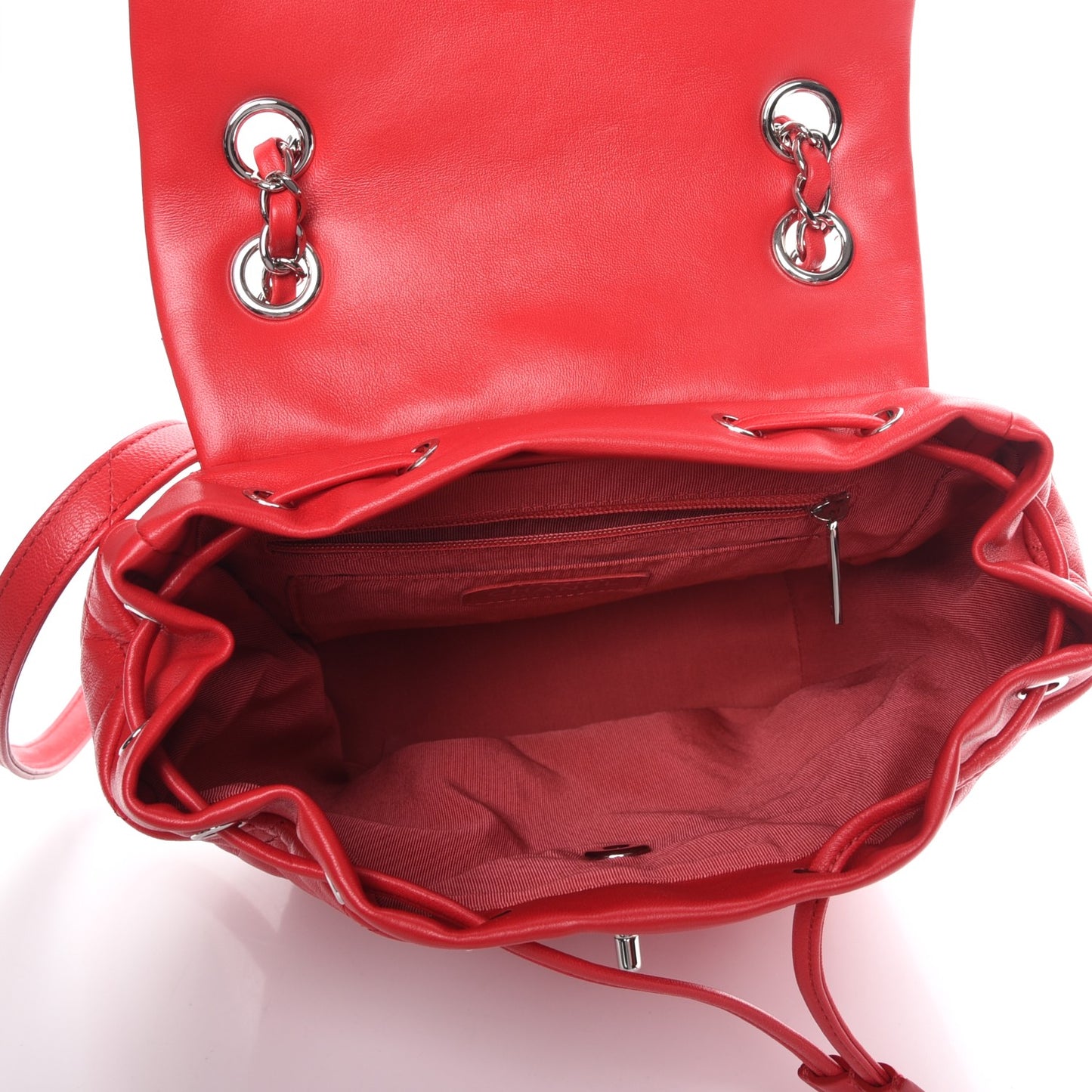 Lambskin Quilted Small Urban Spirit Backpack Red