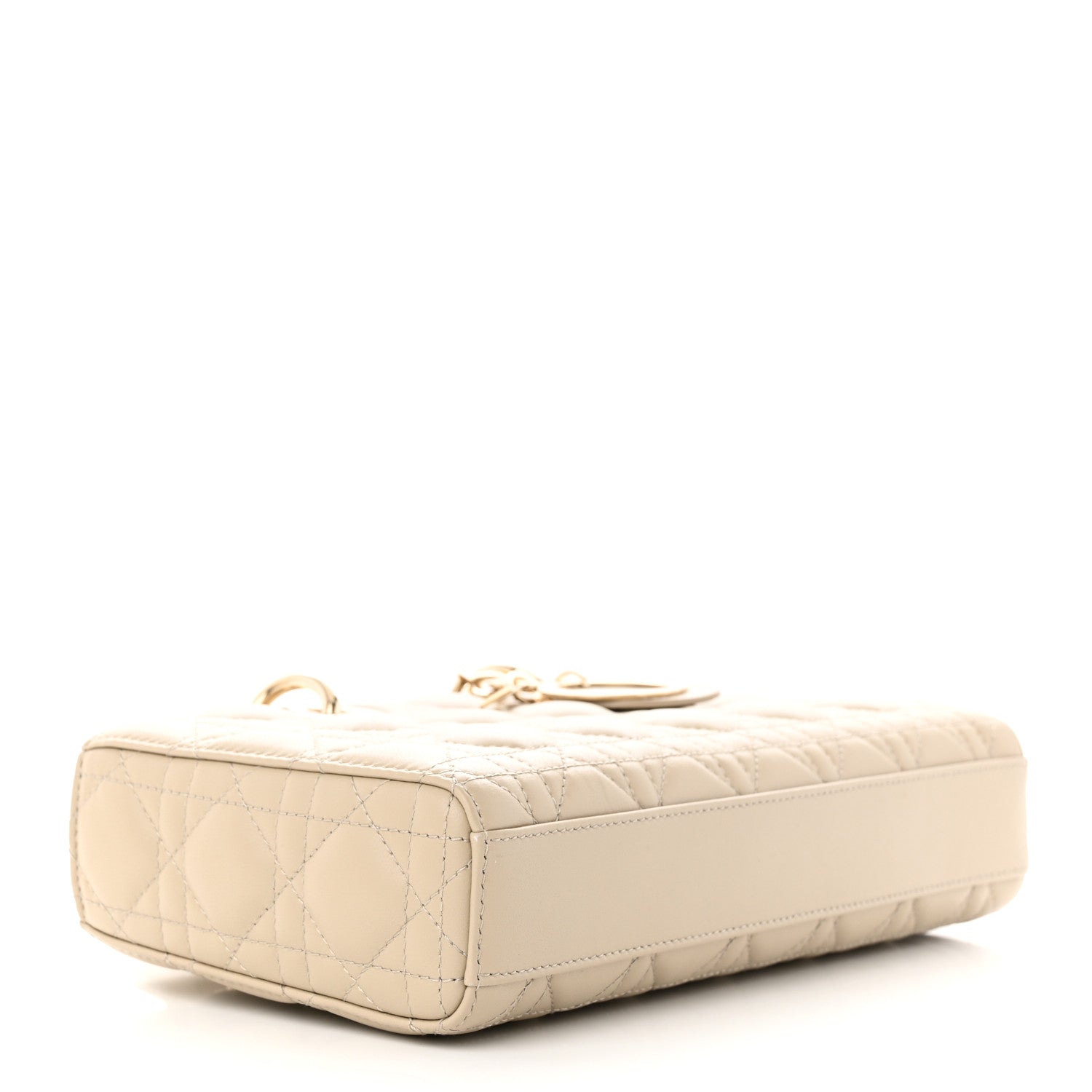 Christian Dior Lambskin Cannage Medium Lady D-Joy Sand 4 of 11