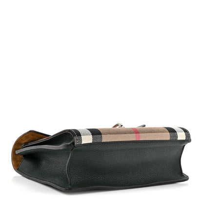 Burberry Derby Calfskin House Check Small Macken Crossbody Bag Dark Bottle Green 4 of 10