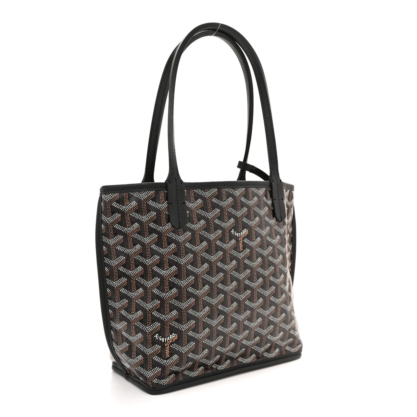 Goyardine Reversible Mini Anjou Black