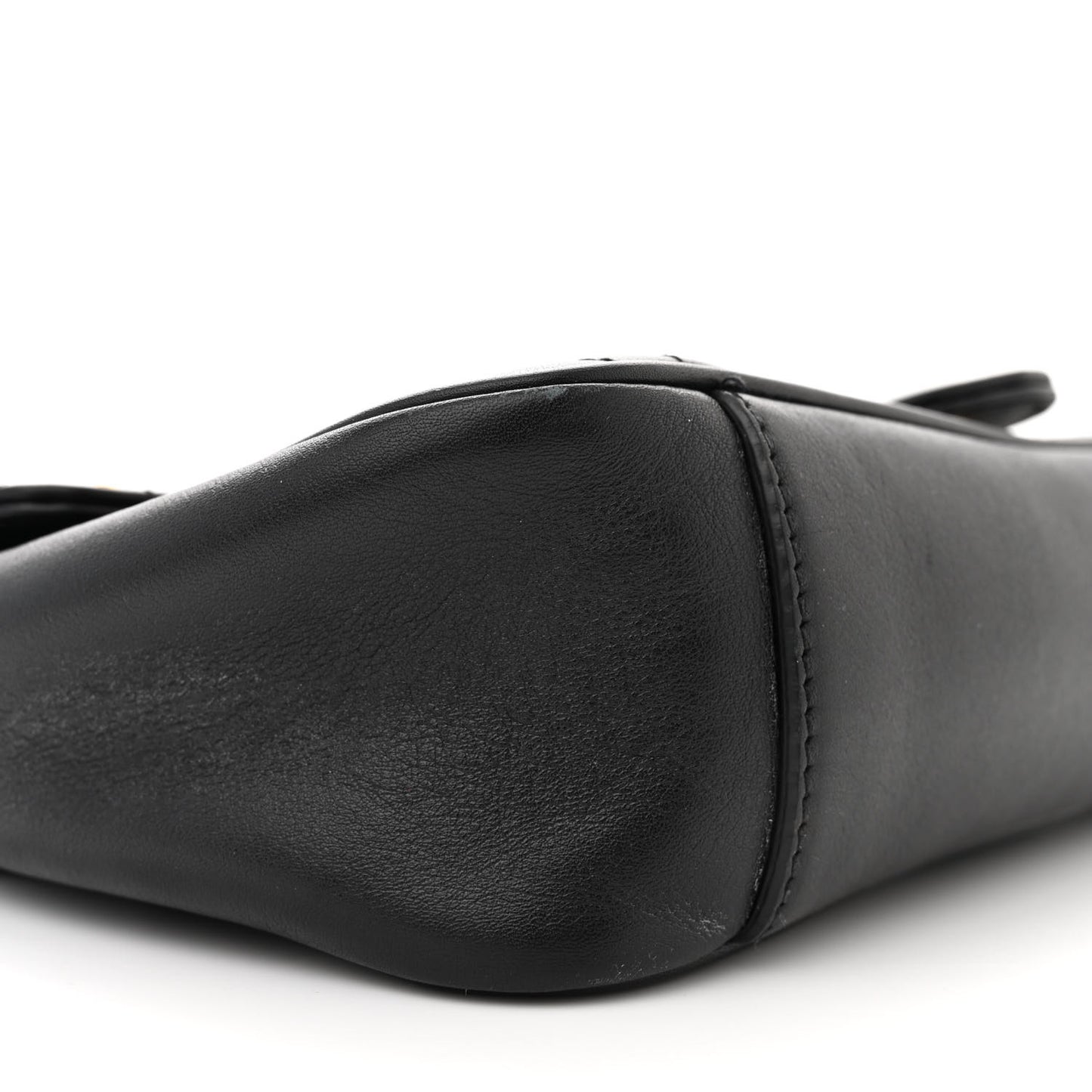 Calfskin Matelasse Studded Small Pearly GG Marmont Shoulder Bag Black