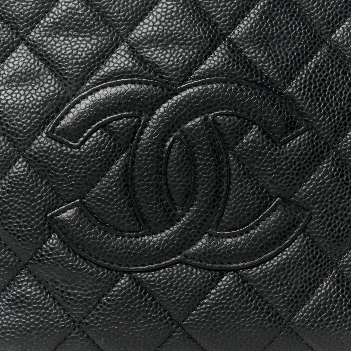Caviar Quilted Petit Timeless Tote PTT Black