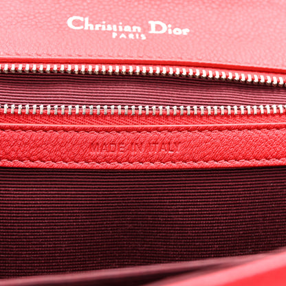 Christian Dior Grained Calfskin Medium Diorama Flap Bag Red 7 of 10