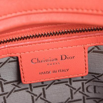 Christian Dior Lambskin Cannage Large Lady Dior Coral 7 of 8