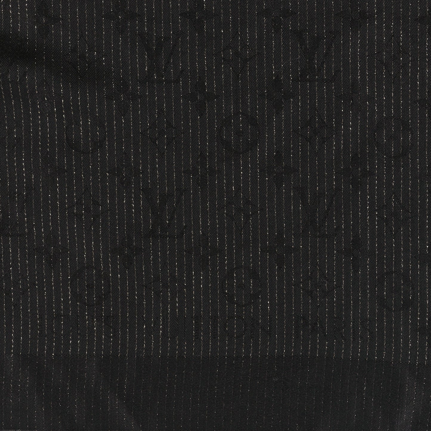 Wool Silk Monogram Glimmer Shawl Black