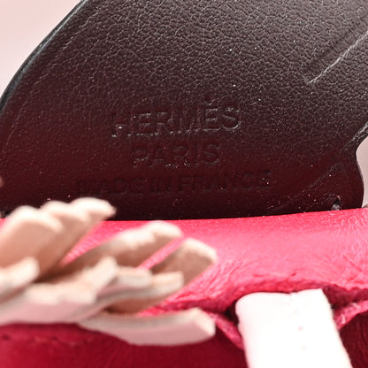 Hermes Milo Lambskin Grigri Rodeo Pegase Horse Bag Charm PM Framboise Rose Sakura Rouge Sellier 3 of 5