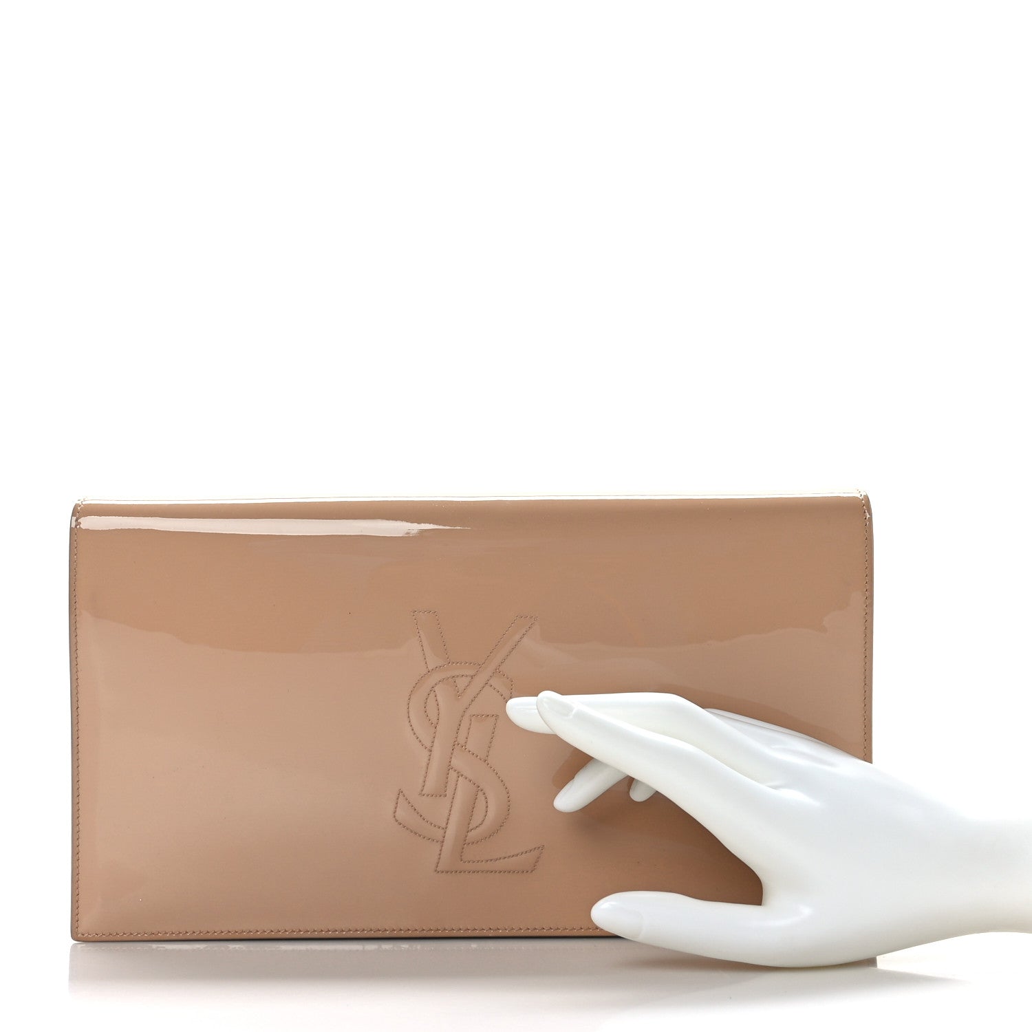 Saint Laurent Patent Calfskin Monogram Large Belle De Jour Clutch Chair 2 of 7