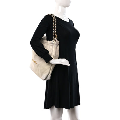 Chanel Iridescent Calfskin Quilted Chanel 22 Golden White 2 of 11