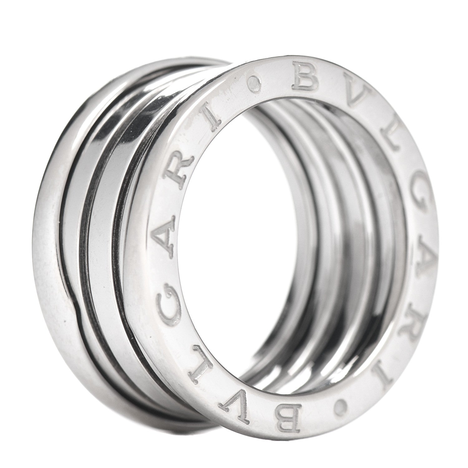 Bulgari 18K White Gold B.Zero1 Four-Band Ring 51 5.75 4 of 6