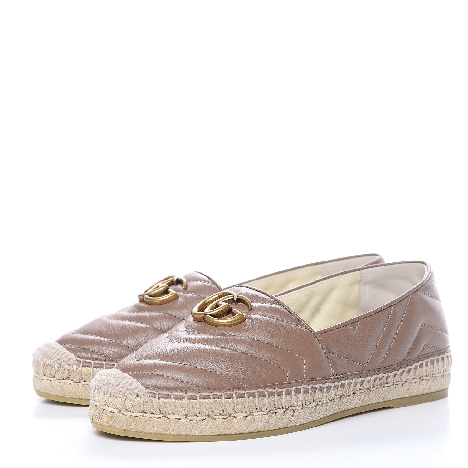 Gucci Nappa Matelasse GG Marmont Espadrilles 39 Porcelain Rose 3 of 10