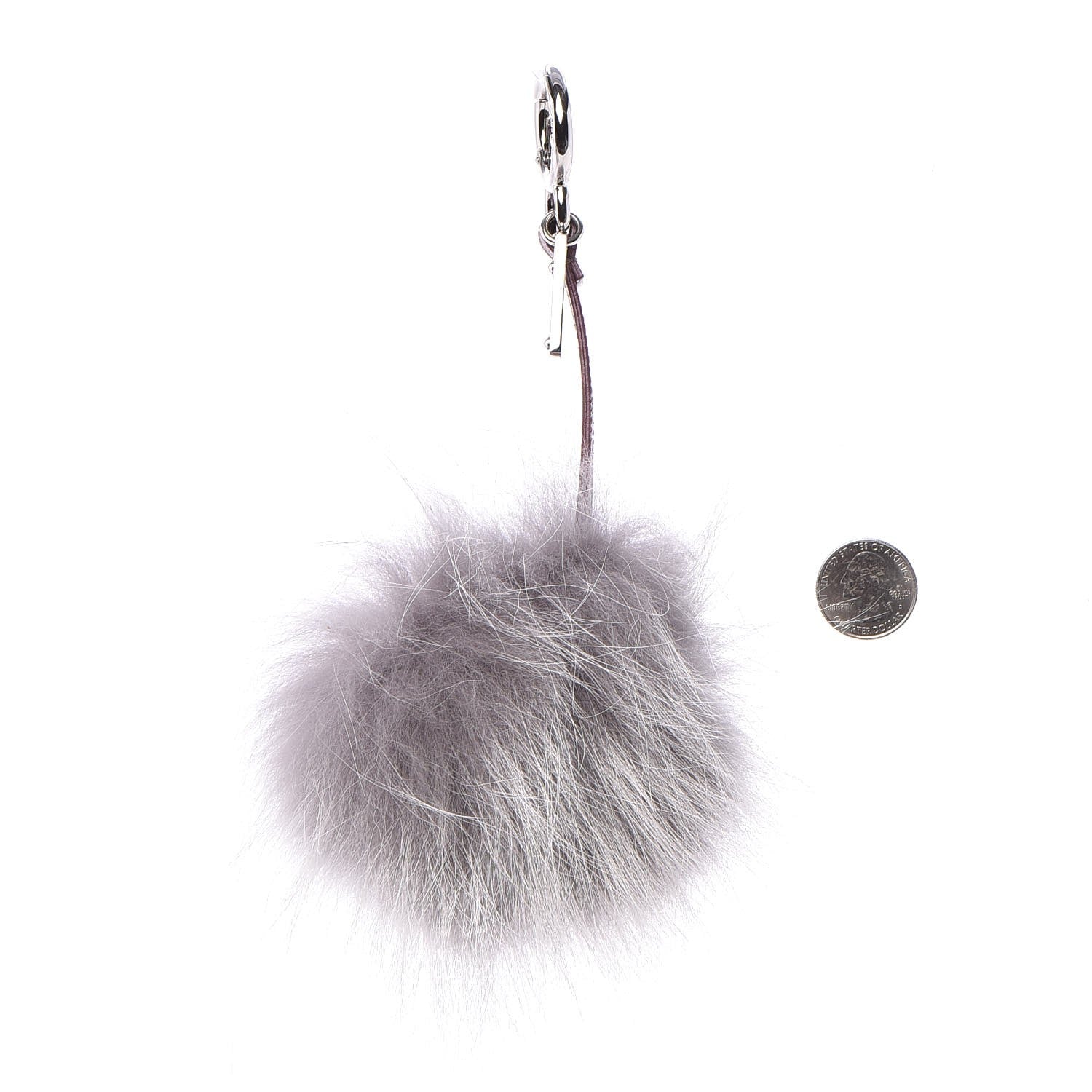 Fendi Fox Fur Jessy Jr Monster Bag Bug Charm Lilla Multicolor Perla 2 of 3