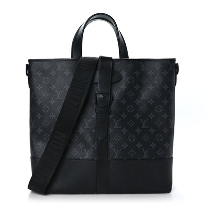 Louis Vuitton LOUIS VUITTON Monogram Eclipse Saumur Tote Black 1 of 8