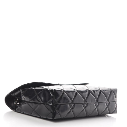 Chanel Vinyl Quilted In the Business Flap Bag Black 4 of 17