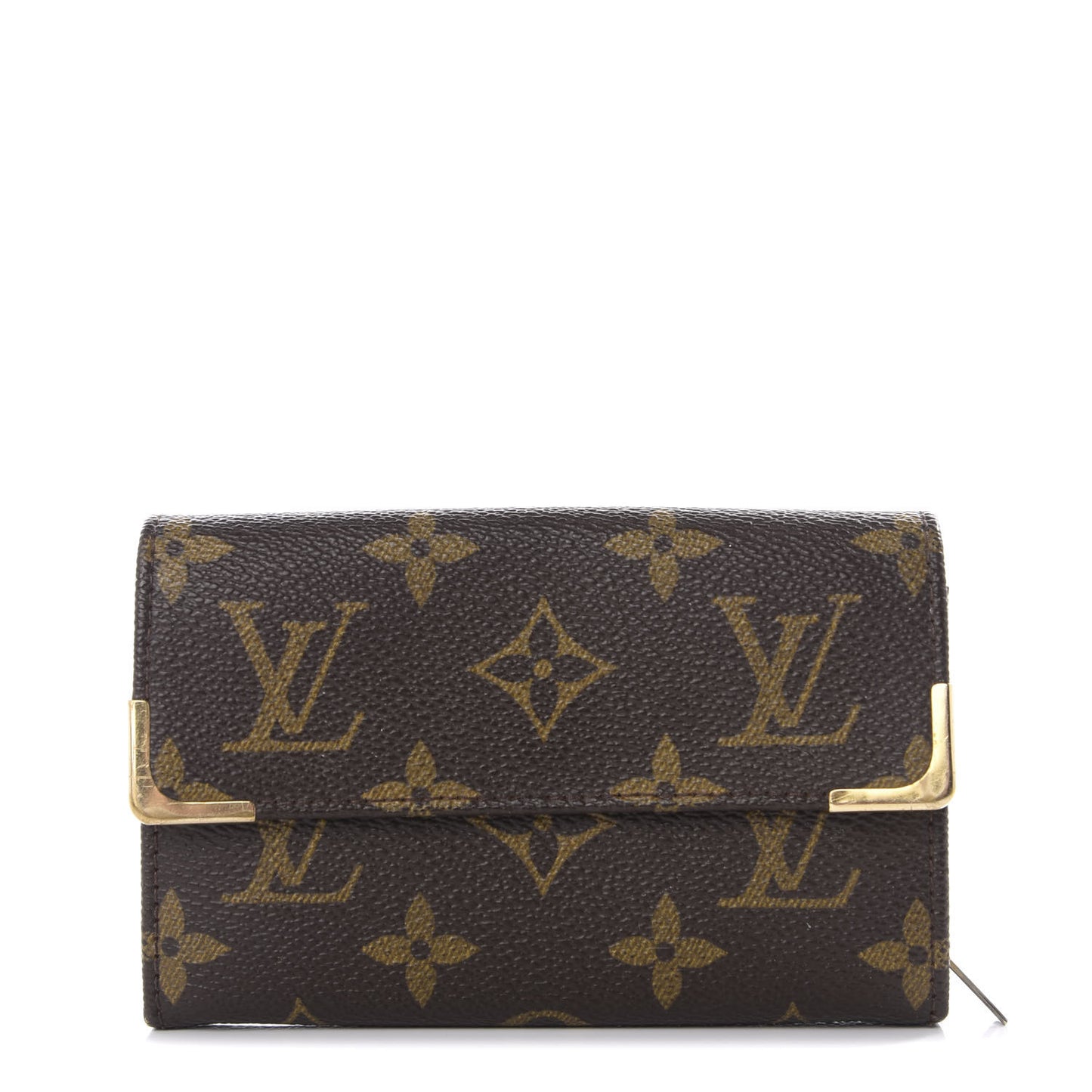 Monogram Flap Card Holder