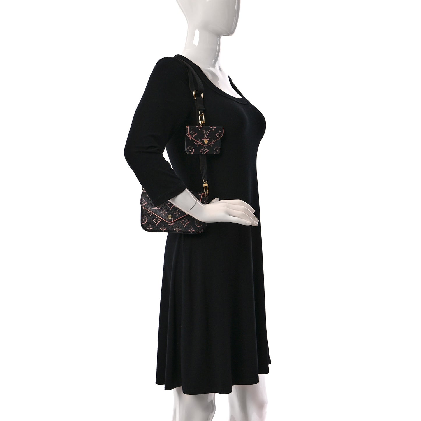 Monogram Fall For You Felicie Strap & Go Black