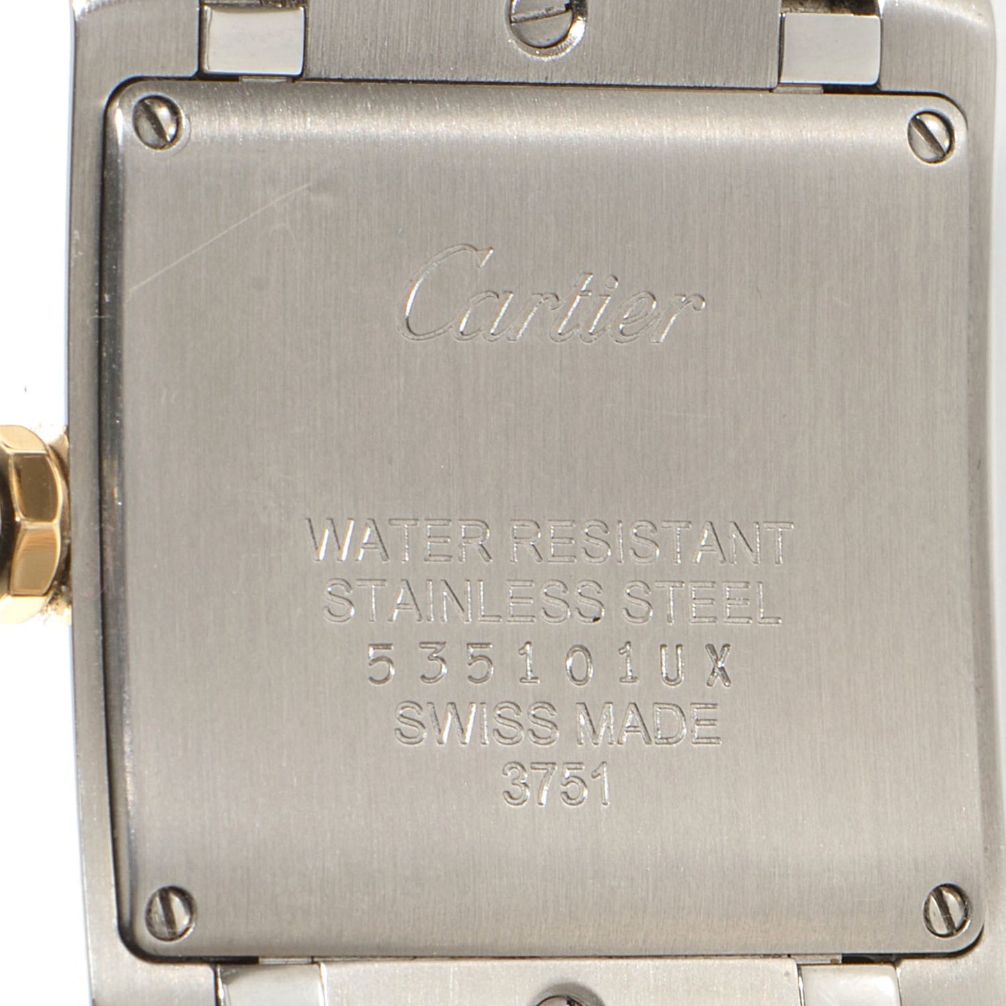 Stainless Steel 18K Yellow Gold 25mm Tank Francaise Quartz Watch