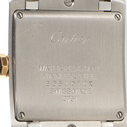 Cartier Stainless Steel 18K Yellow Gold 25mm Tank Francaise Quartz Watch 8 of 9