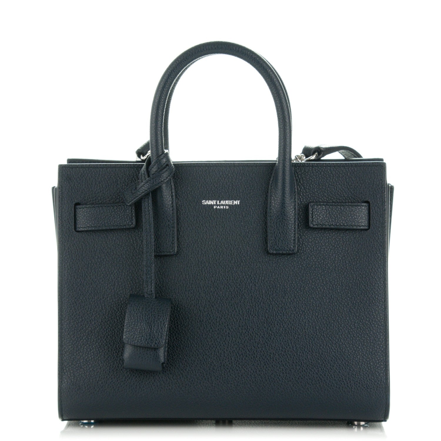 Saint Laurent Grained Calfskin Nano Sac De Jour Navy Blue 1 of 8