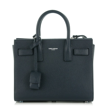 Saint Laurent Grained Calfskin Nano Sac De Jour Navy Blue 1 of 8