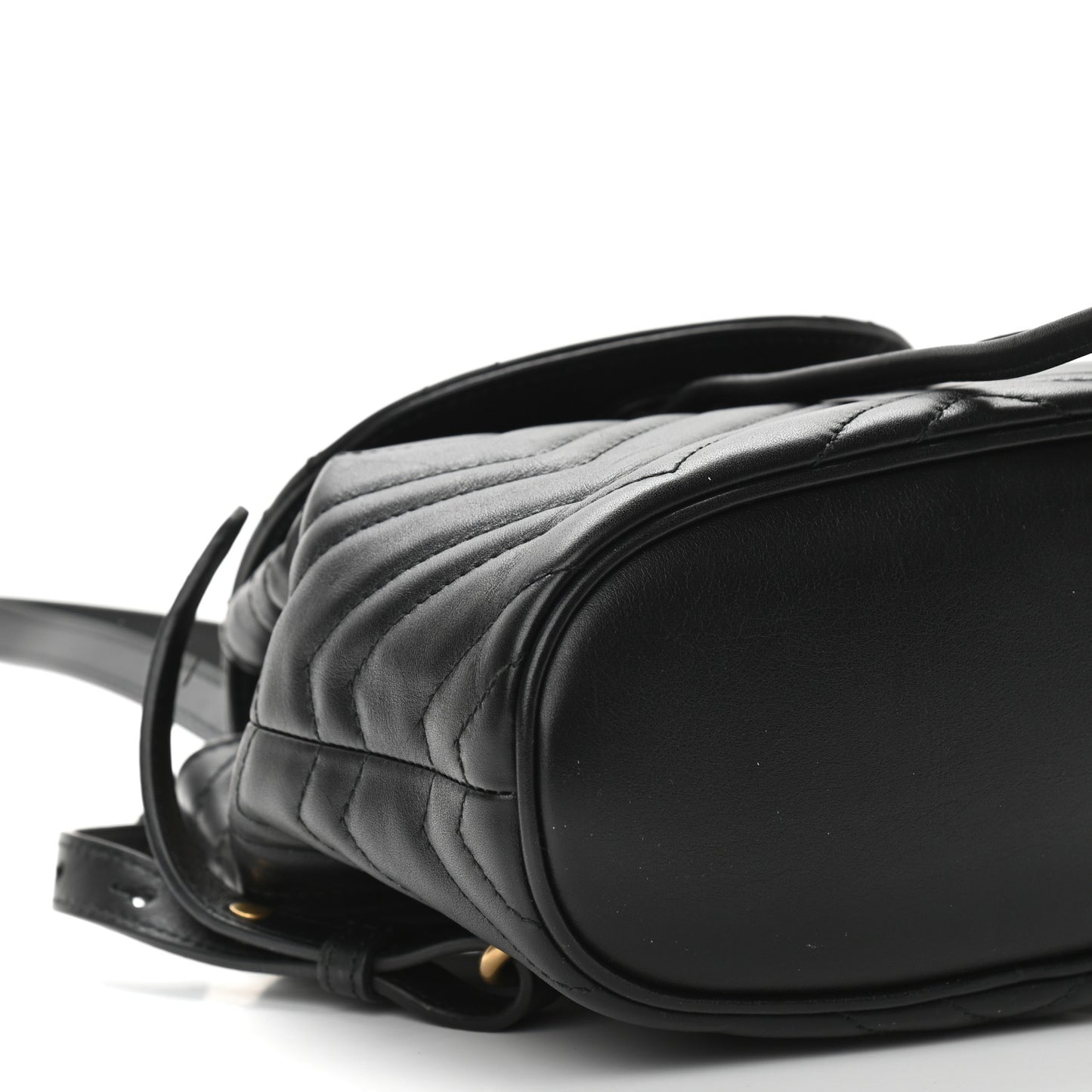 Calfskin Matelasse GG Marmont Flap Backpack Black