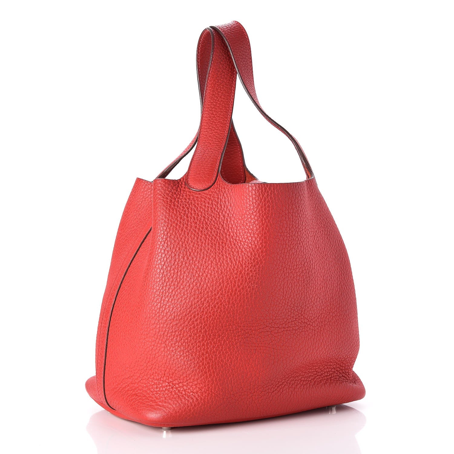 Hermes Taurillon Clemence Picotin Lock 22 MM Rouge Casaque 3 of 9
