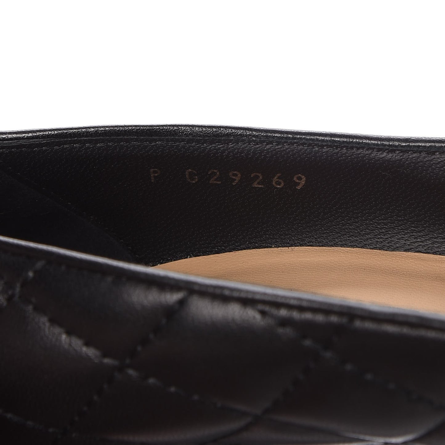 Lambskin Quilted Cap Toe Pumps 37.5 Black