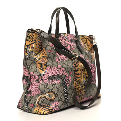 Gucci Soft GG Supreme Monogram Bengal Medium Crossbody Tote Beige Pink 3 of 11