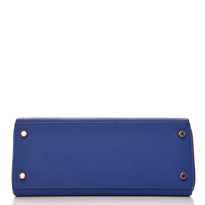 Hermes Togo Kelly Retourne 28 Bleu Electrique 13 of 32