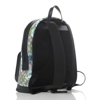 Gucci GG Supreme Monogram Blooms Medium Day Backpack Beige Blue Navy 2 of 5