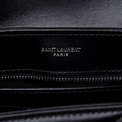Saint Laurent Calfskin Y Quilted Monogram Toy Loulou Crossbody Bag Black 6 of 13