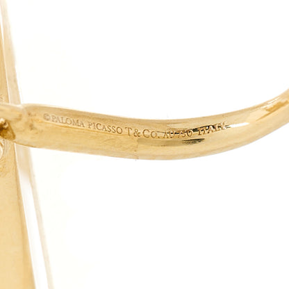 Tiffany 18K Yellow Gold Paloma Picasso Villa Paloma Palm Earrings 4 of 4